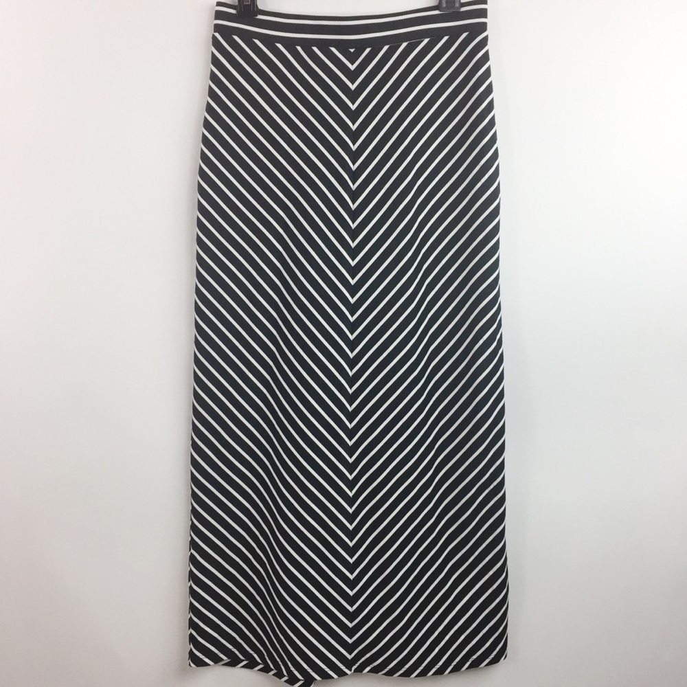 Jules & Leopold Long Skirt Black White Small